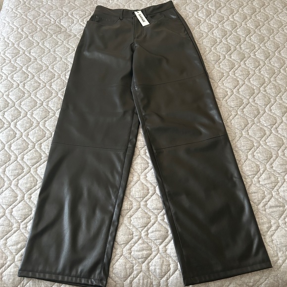 Garage Denim - Garage Leather Wide-Leg Pants